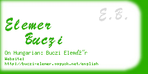 elemer buczi business card